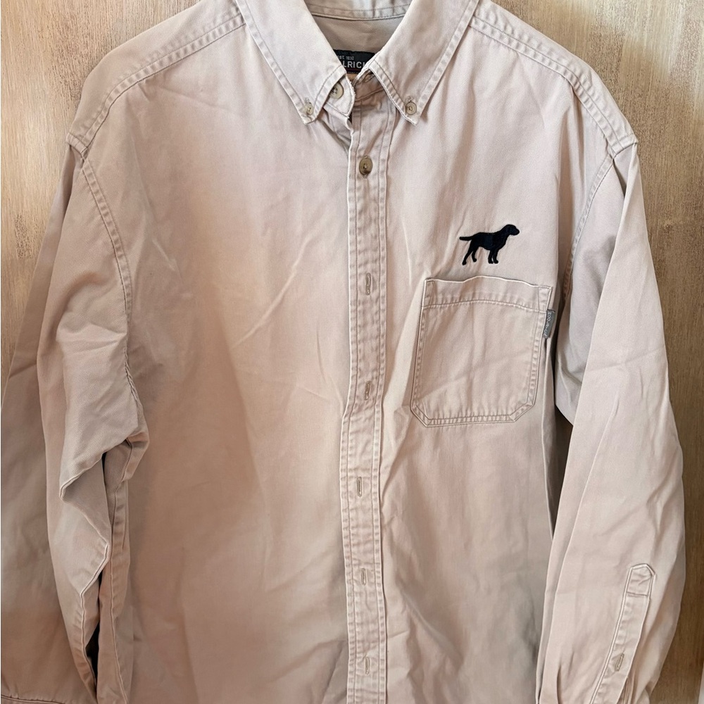 Woolrich Khaki Vintage Cotton Button-Up Shirt XL